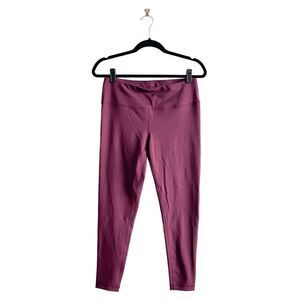 Athletic Works Womens Legging Dri More Full Length Stretch Waist Purple Large